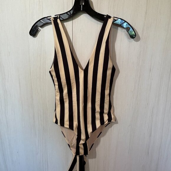 Encantadore, Vero Black Stripes One Piece, NWT, Sz XS - Picture 5 of 7